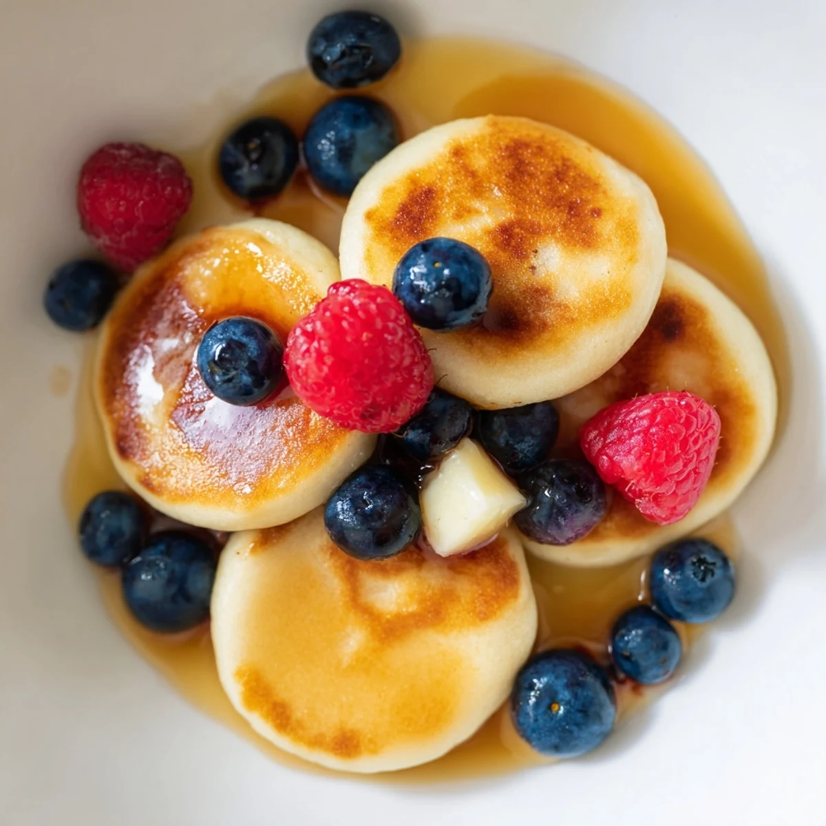 A colorful bowl of pancake cereal showcasing the perfect bite-sized breakfast treat.