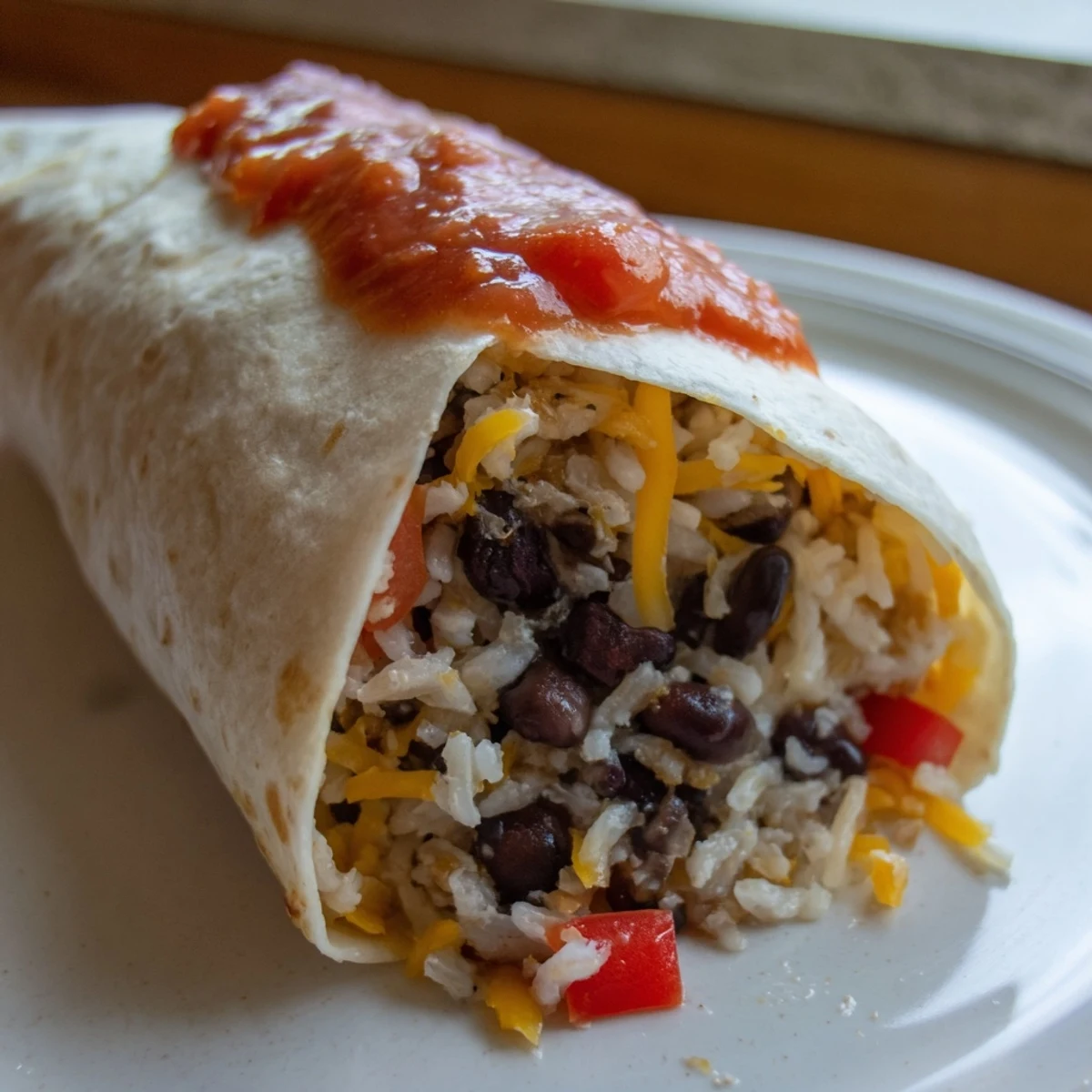 Golden-brown freezer-friendly burritos, a satisfying meal with melted cheese and savory bean filling.