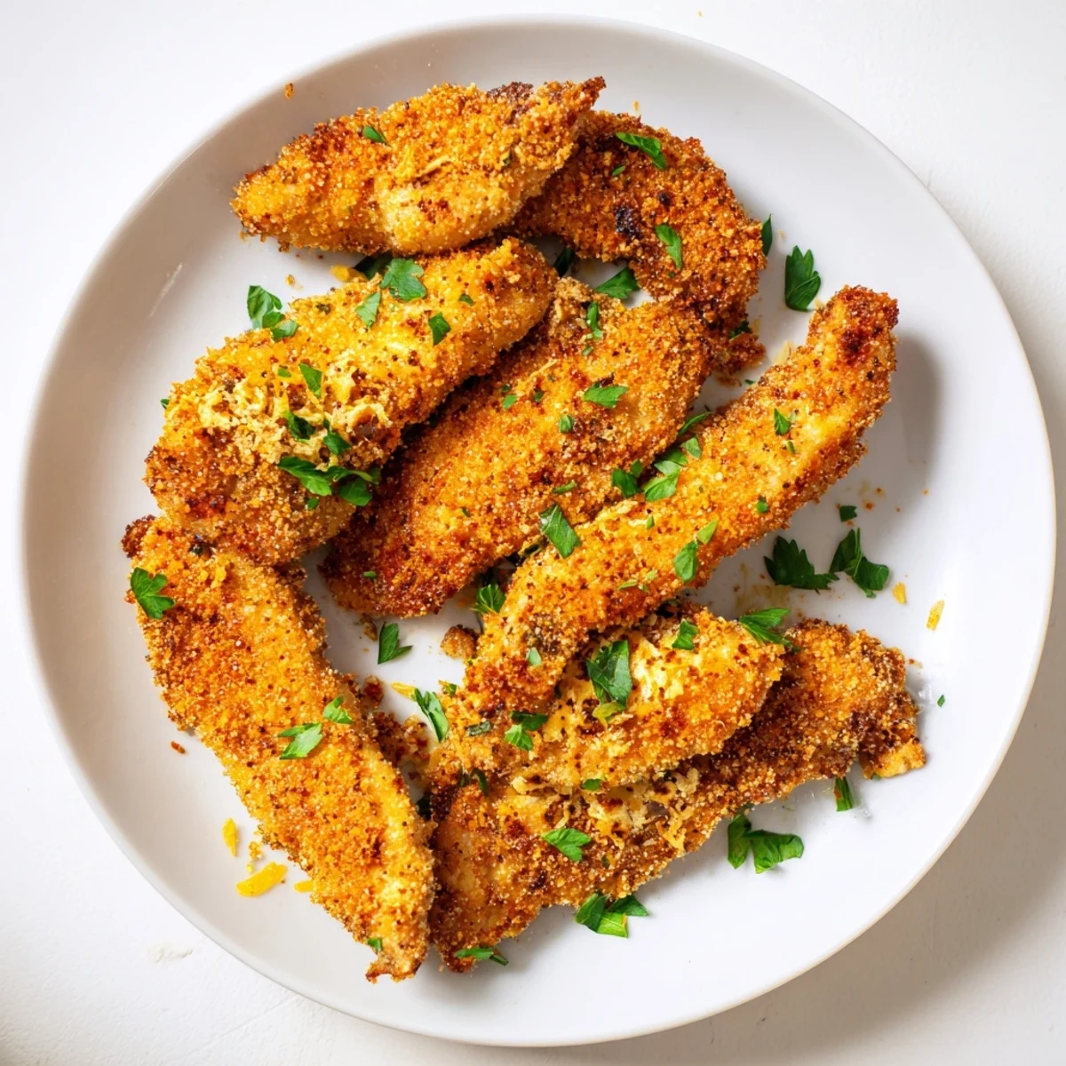 Air Fryer Festive Chicken Tenders, crispy and golden, ready for dipping with delightful cranberry sauce.