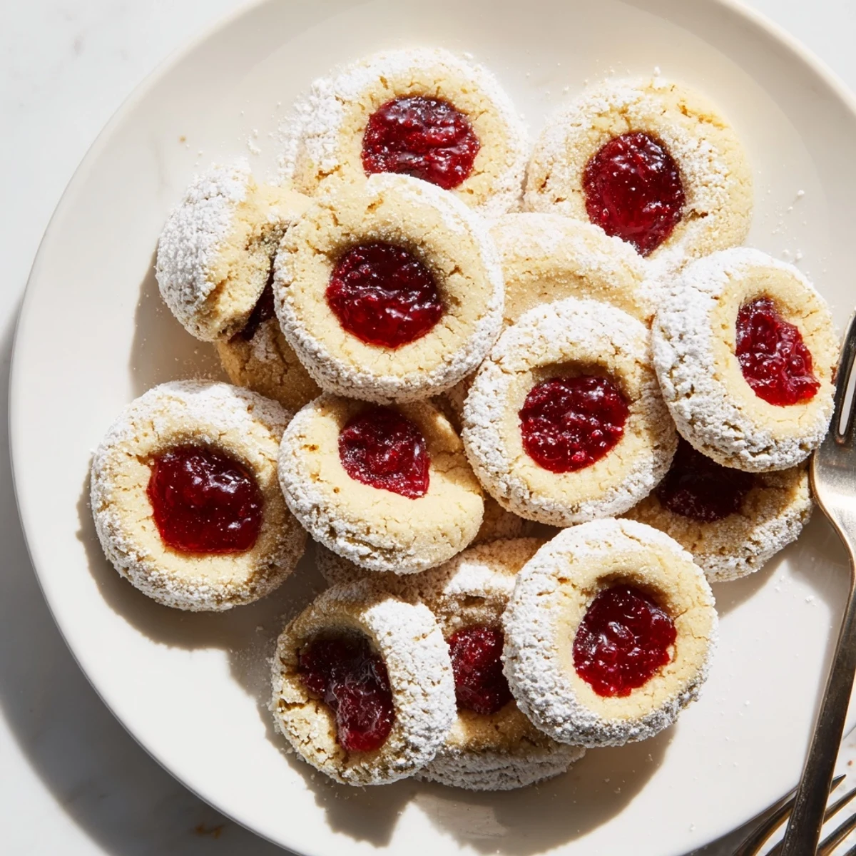 These delightful matcha cranberry shortbread thumbprint cookies have a beautiful, crumbly texture and sweet tartness.