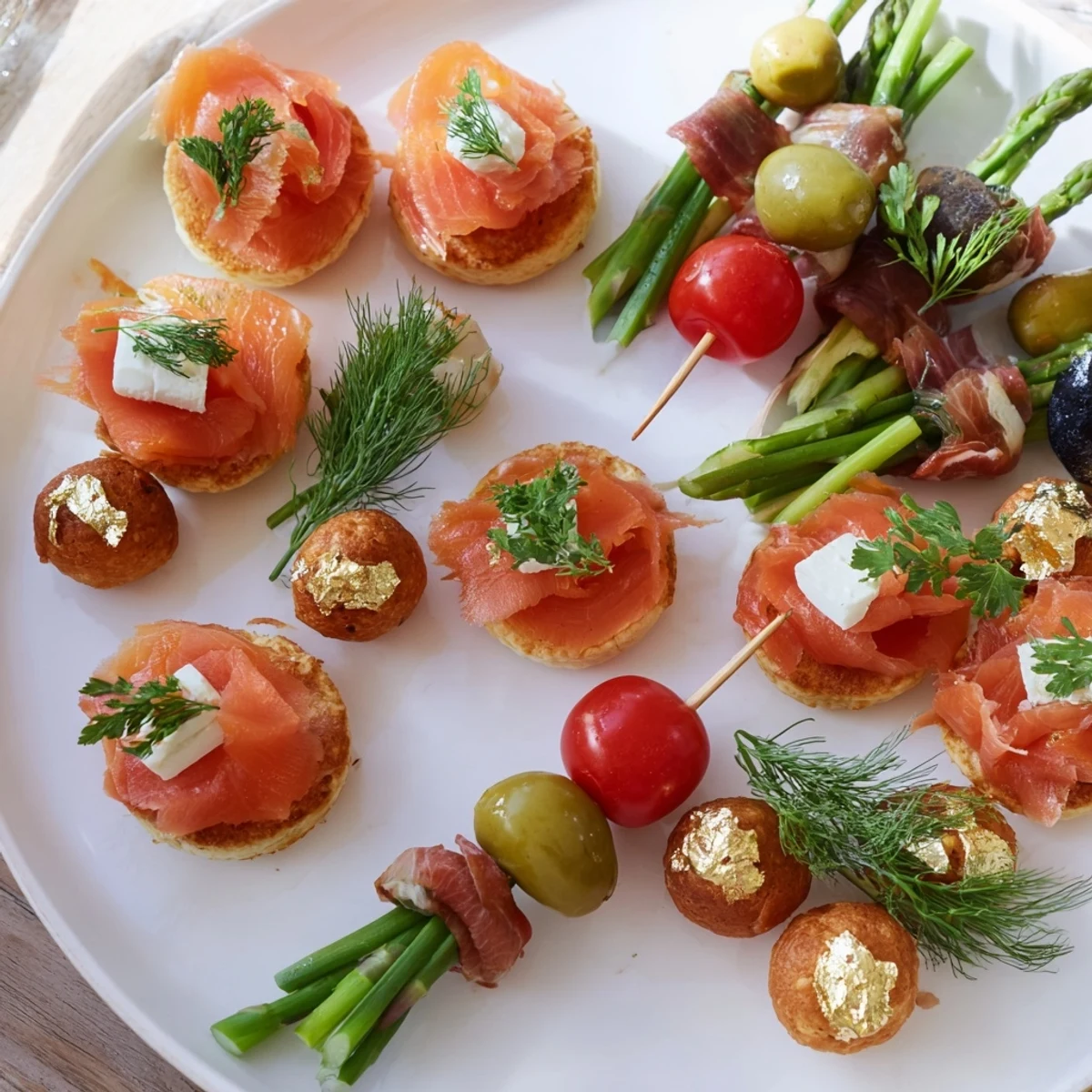 This Magical Moments platter for New Year's 2026 features savory bites, dips, and tempting sweet treats.