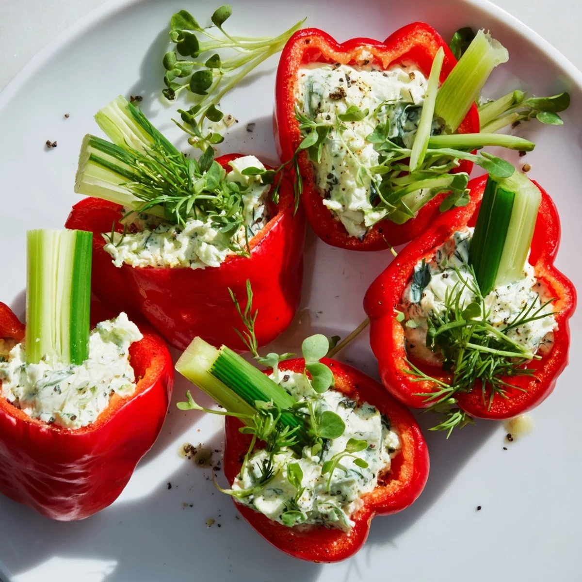 Freshly made Blooming Tulip Veggie Cups, a festive vegetarian starter with crisp veggies and creamy cheese.
