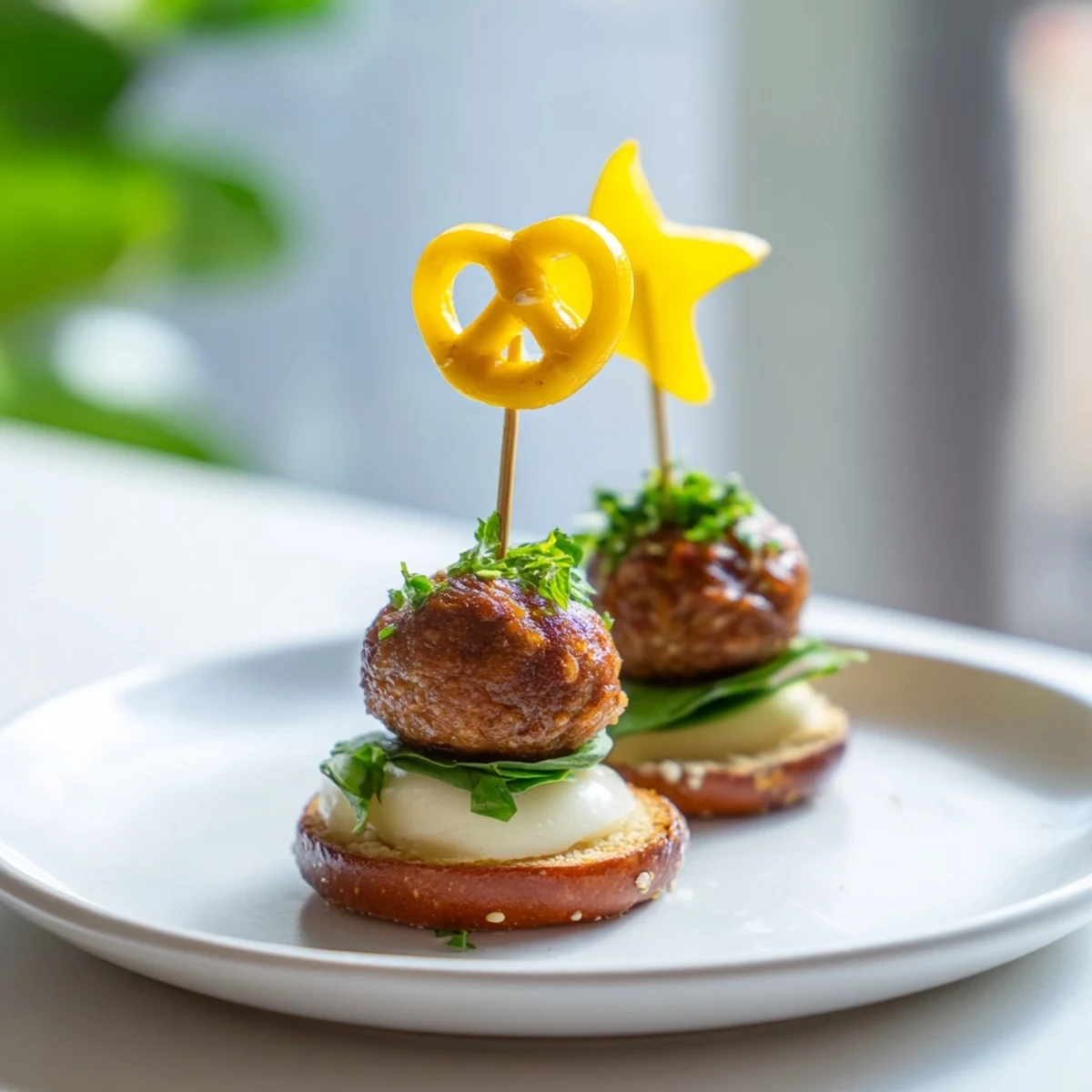 Appetizing close-up of Savory Bites: Mini Meatball Christmas Trees, featuring festive, flavorful appetizers ready to eat.