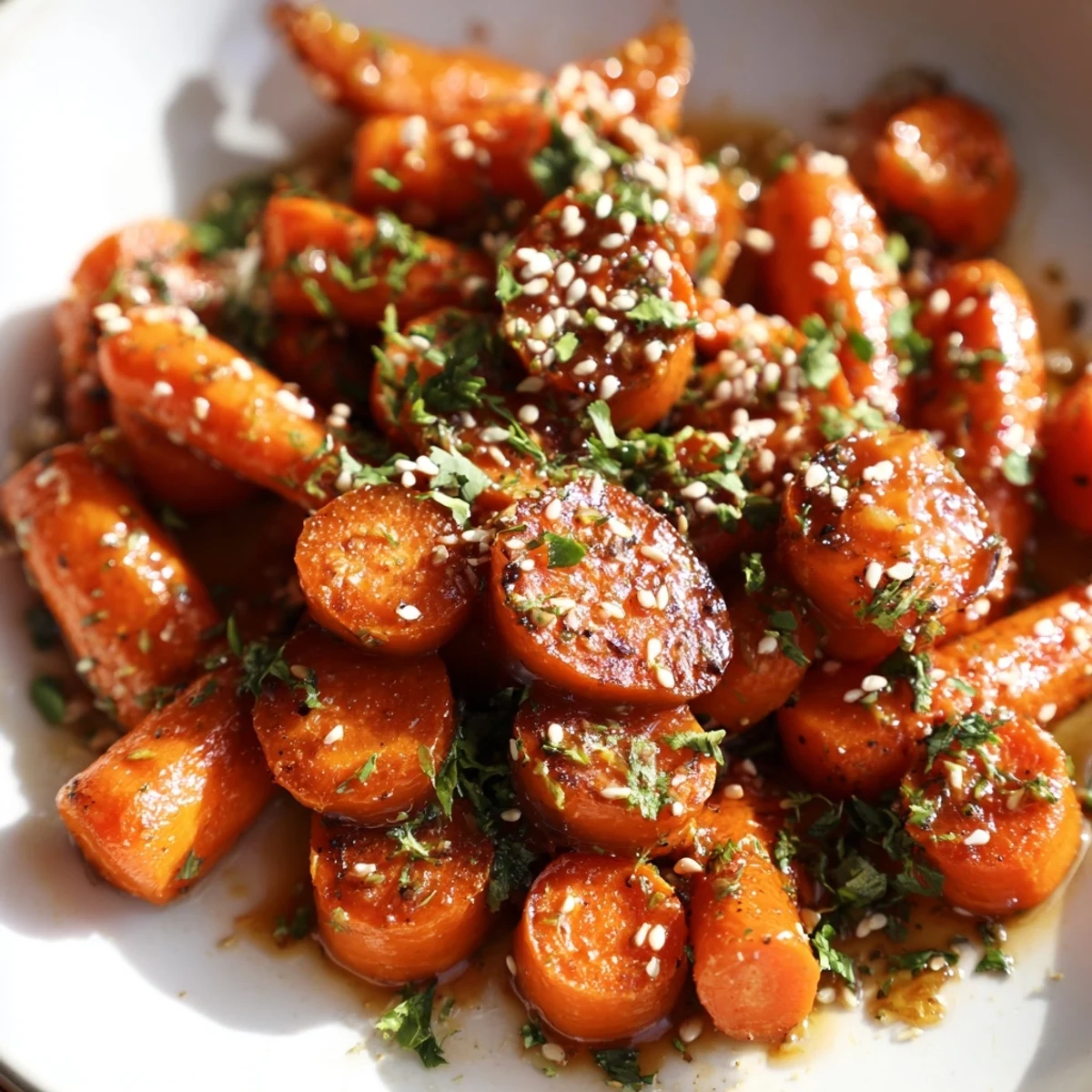 Maple Mustard Roasted Carrots