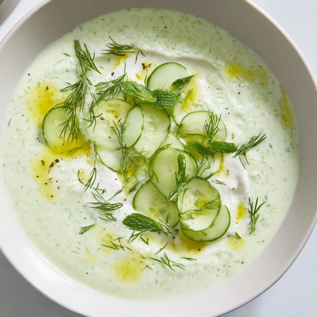 Chilled Cucumber Garlic Soup
