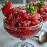 Creamy homemade strawberry sorbet with zesty lime and a splash of rum, perfect for warm evenings and summer gatherings.