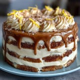 Individual dessert jars with zesty limoncello tiramisu, featuring layers of lemon-infused mascarpone cream and liqueur-soaked ladyfingers, topped with white chocolate shavings.