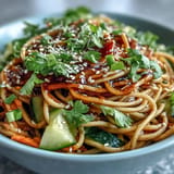 Vibrant cold soba noodle salad for a healthy Japanese-inspired lunch.