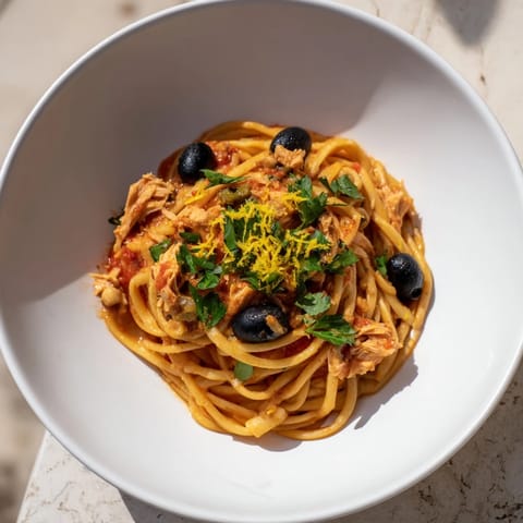 Pasta Tuna Olives Capers