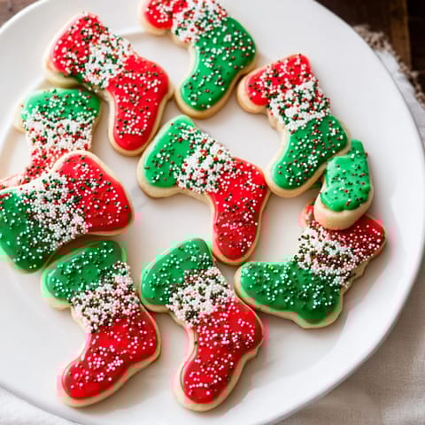These sweet Christmas Boot-Shaped Delights, freshly baked with a vanilla aroma, are ready for the festive season.