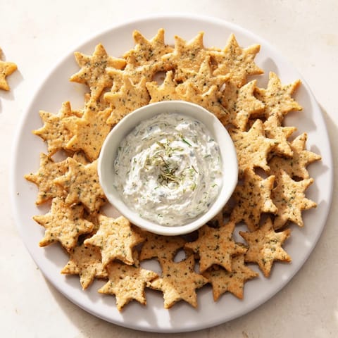 Holiday Star-Shaped Crackers Dip