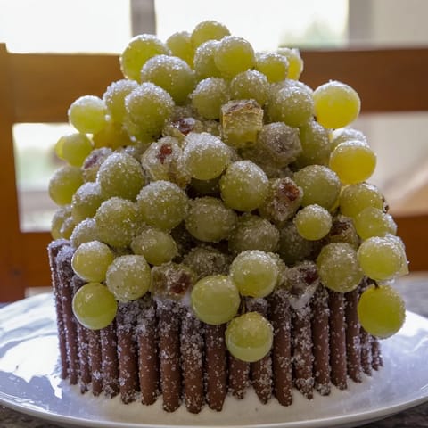 Imagine juicy sugared grapes and crunchy candy inside this creative Crystal Cave recipe.