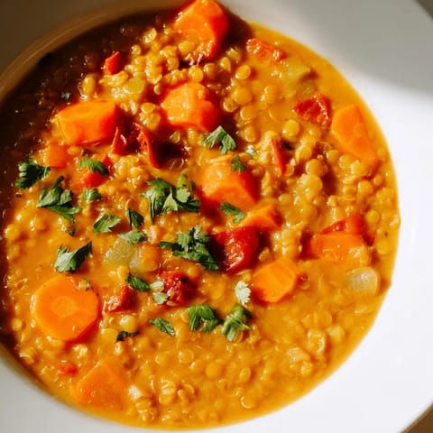 Spiced Carrot Lentil Soup
