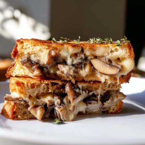 Creamy Mushroom Grilled Cheese