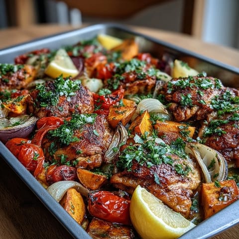 Chicken and Sweet Potato Traybake