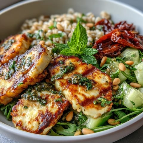 Fresh lemon-herb grilled chicken salad with quinoa, vibrant veggies, and tangy feta for a healthy, protein-rich meal.  