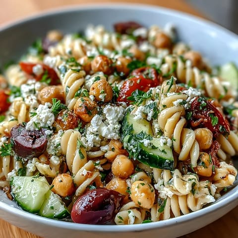 Mediterranean Chickpea Pasta Salad