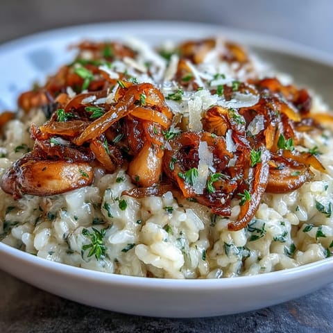 Caramelized Onion Mushroom Risotto