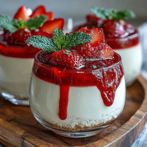 Valentines Strawberry Panna Cotta