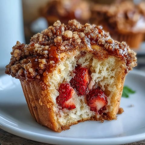 Strawberry Sourdough Muffins Crumb