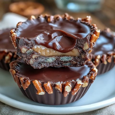 Crunchy Pretzel Peanut Cups