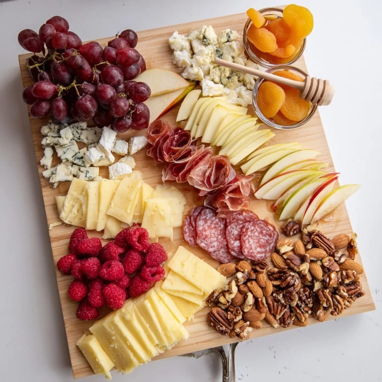 Observe a delightful Lace & Pearls Elegant Board, overflowing with artisanal delights perfect for entertaining guests.