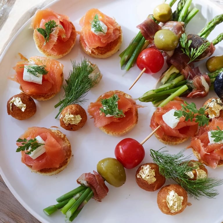 This Magical Moments platter for New Year's 2026 features savory bites, dips, and tempting sweet treats.