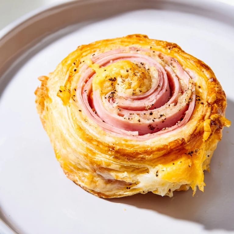 Warm, flaky Ham and Cheese Pinwheel Rolls, filled with melty cheese and tender ham perfect for any gathering.