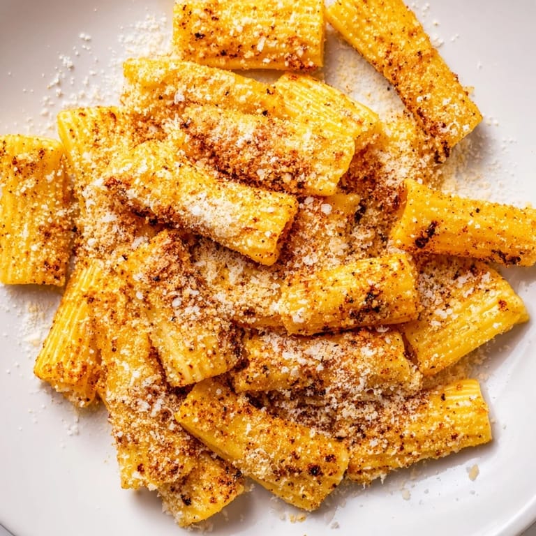 Freshly made and golden brown, these flavorful Crunchy Parmesan Pasta Chips are calling your name.