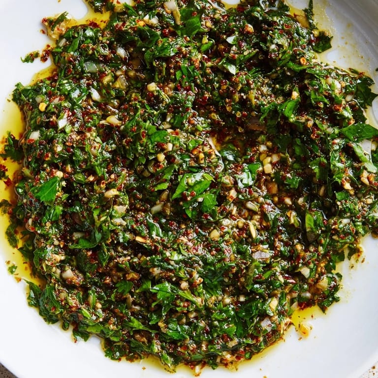 Thick and fragrant, the Moroccan Chermoula Marinade coats fish, promising zesty, spiced flavor after marinating.