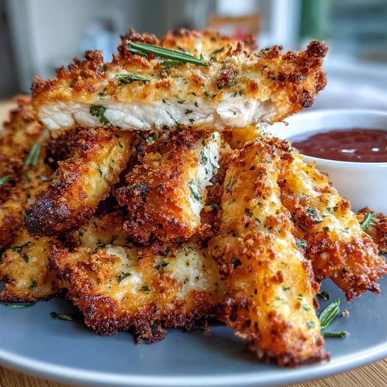 Platter of Crispy Baked Chicken Parmesan Fries perfect for a family appetizer or game day snack