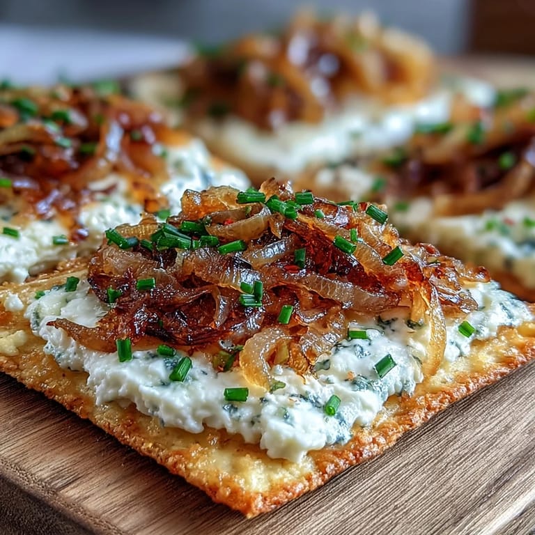 Appetizer serving of Goat Cheese & Caramelized Onion Flatbread drizzled with honey, paired with a glass of white wine.