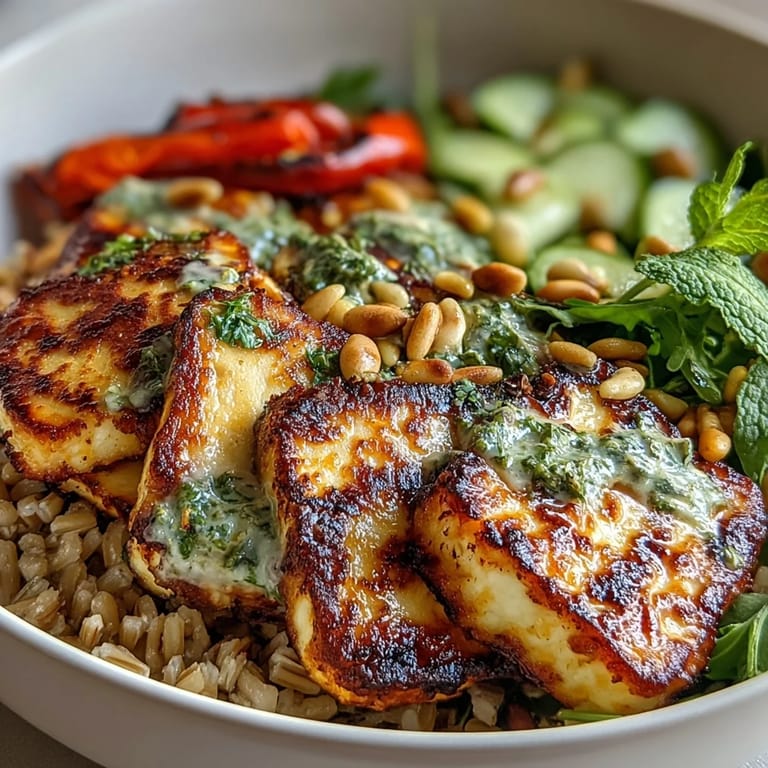 Colorful bowl of lemon-herb grilled chicken, fluffy quinoa, and crisp vegetables, topped with creamy feta and a zesty dressing.  