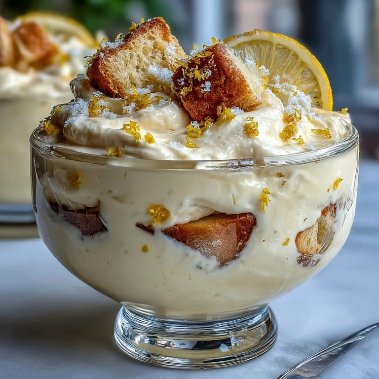 Elegant limoncello tiramisu cups with lemon-soaked ladyfingers and light mascarpone cream, garnished with fresh zest.