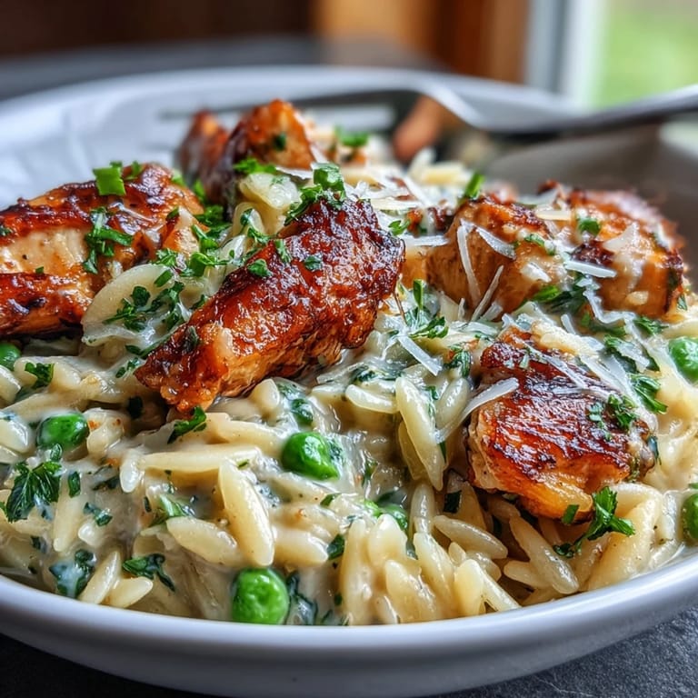See this vibrant One-Pot Lemon Orzo with Chicken and Peas, perfect for easy weeknight dinners.
