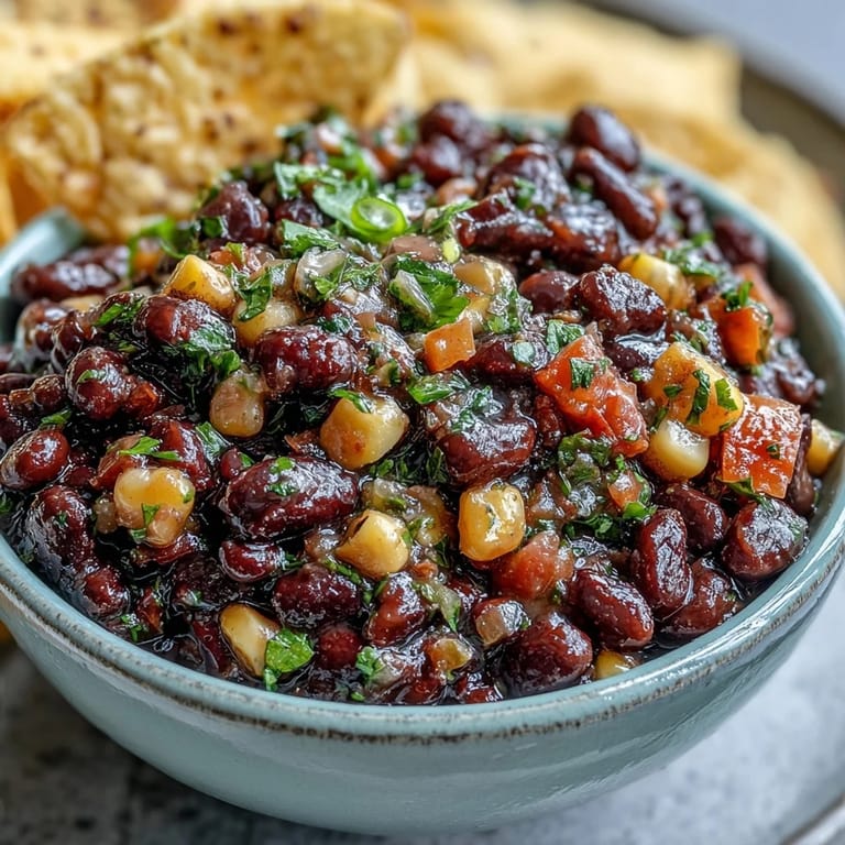 Easy 3-Ingredient Cowboy Caviar Dip, a colorful and zesty appetizer.