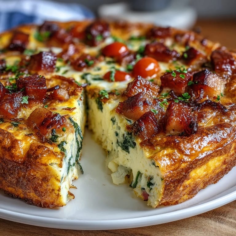 Savory One-Pan Ham and Swiss Frittata, a cheesy brunch delight ready in minutes.