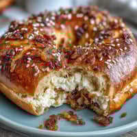 High-protein Greek yogurt bagels with everything seasoning, soft and chewy, perfect for a nutritious breakfast or snack.  